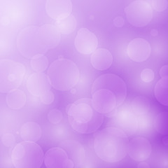 Abstract bokeh circles design on violet background