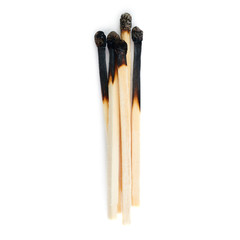 Pile of Wooden matches isolated over the white background