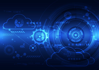 Abstract scientific future technology background, vector illustration