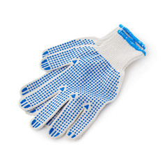 Working gloves over isolated white background