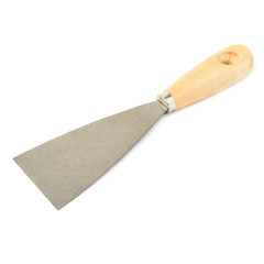 Putty knife over isolated white background
