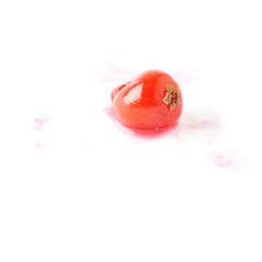 Single Red Currant isolated over white background