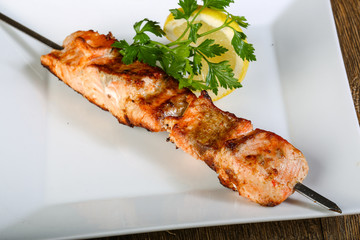 Grilled salmon bbq