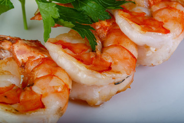 Tiger prawn skewer