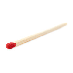 Wooden match isolated over the white background