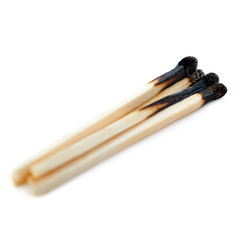 Pile of Wooden matches isolated over the white background
