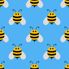 Icono plano patron con abeja color #2