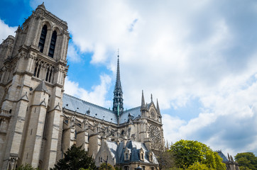 Fototapeta na wymiar beautiful view Notre Dame Cathedral in Paris France (French for