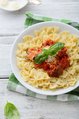 pasta with tomatoes sauce  and cheese