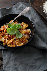 pasta with mince and basil