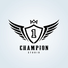Victory wing logo.champion logo,victory logo template