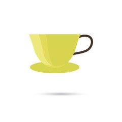 Color illustration of cup icon