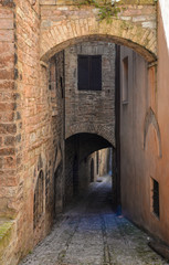 Fototapeta na wymiar Spello (Umbria, Italy) - A awesome medieval little town in Umbria