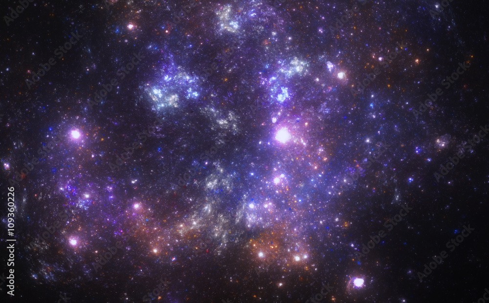 Canvas Prints deep space nebula with stars.