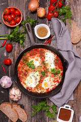 shakshuka with ingredient
