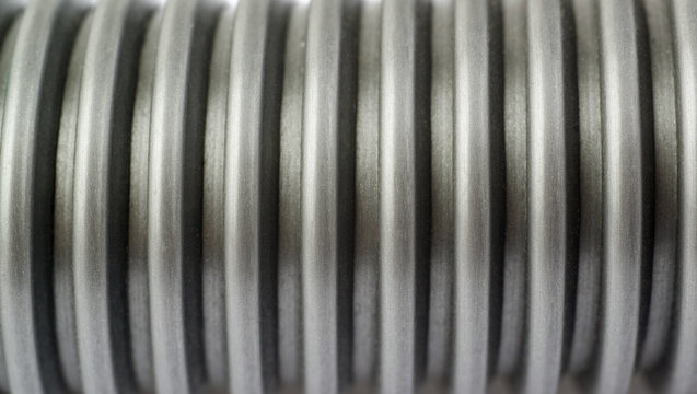 Part of Hand held small vacuum cleaner hose as texture background
