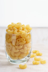 Dry pasta background.