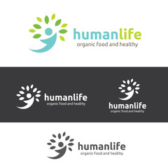 Fototapeta na wymiar People logo. Green logo. Eco logo. people tree logo template.family logo. vector logo template