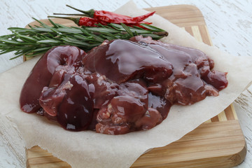 Raw chicken liver