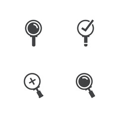 magnifying glass icons set