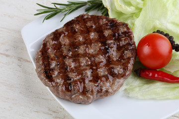 Grilled burger cutlet