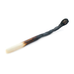 Wooden match isolated over the white background