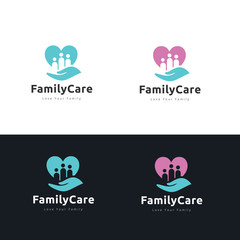 Family care. People care logo template. family logo.vector logo template