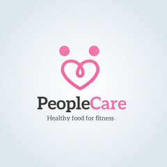 people care logo. love logo,family logo template