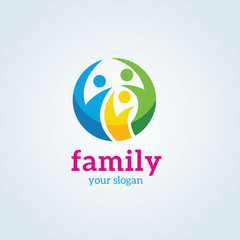 Family logo,people logo.vector logo template.