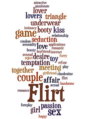 Flirt, word cloud concept 7