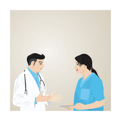 doctor consulting with nurse