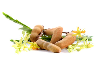 Fototapeta premium Tamarind on white background