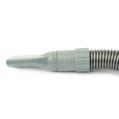 Part of Hand held small vacuum cleaner hose isolated over the white background