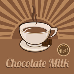 Milk Chocolate Poster. Isolated Vector