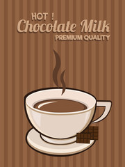 Milk Chocolate Poster. Isolated Vector