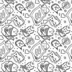 cats seamless vector