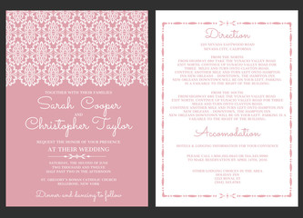 Wedding Invitation Card Invitation with ornaments 