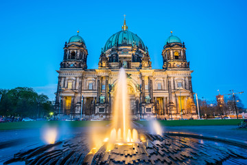 Night at Berlin Cathedral in Berlin, Germany © orpheus26