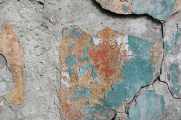 texture of the old painted wall