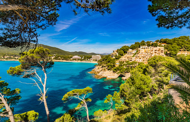 Beautiful view of the coastline Canyamel Majorca Spain