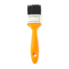 Paint brush over isolated white background