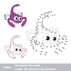 Scorpio. Vector numbers game. 