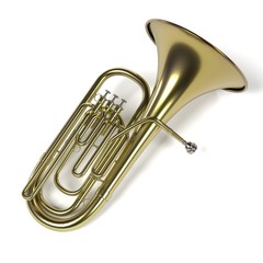 Fototapeta na wymiar 3d rendering of tuba musical instrument