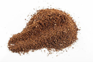black coffee grains and Grinded
