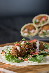 Vegan Falafel Wrap With Salsa