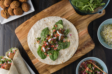 Vegan Falafel Wrap With Salsa