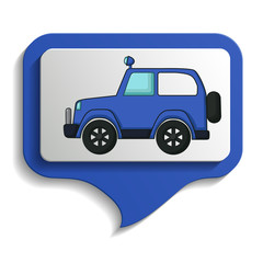 Urban transport's map sign icon, cartoon style