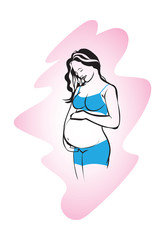 Obraz na płótnie Canvas Stages of pregnancy vector