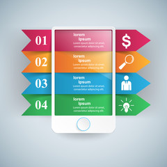 3D infographic. Smartphone icon.