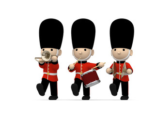 3D illustration Toy Soldier